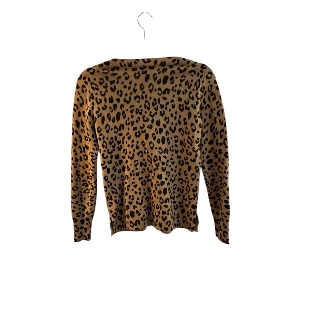 J Crew cashmere Leopard Print sweater - Picture 2 of 2